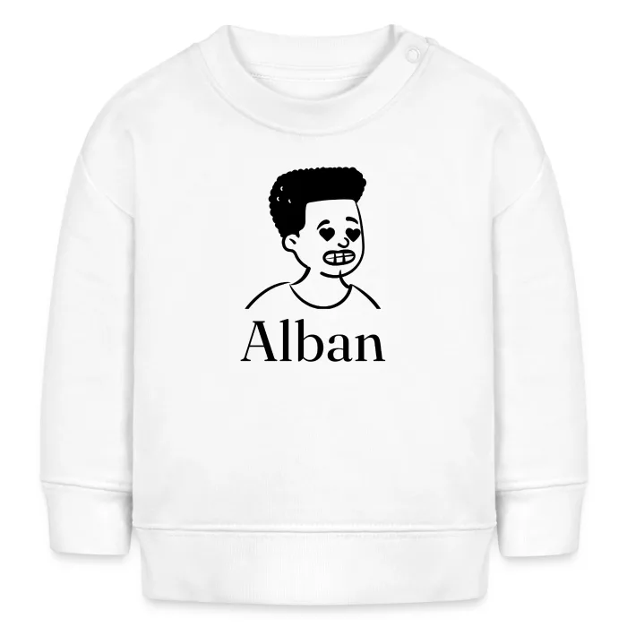 Sweat bébé personnalisé au prénom Alban