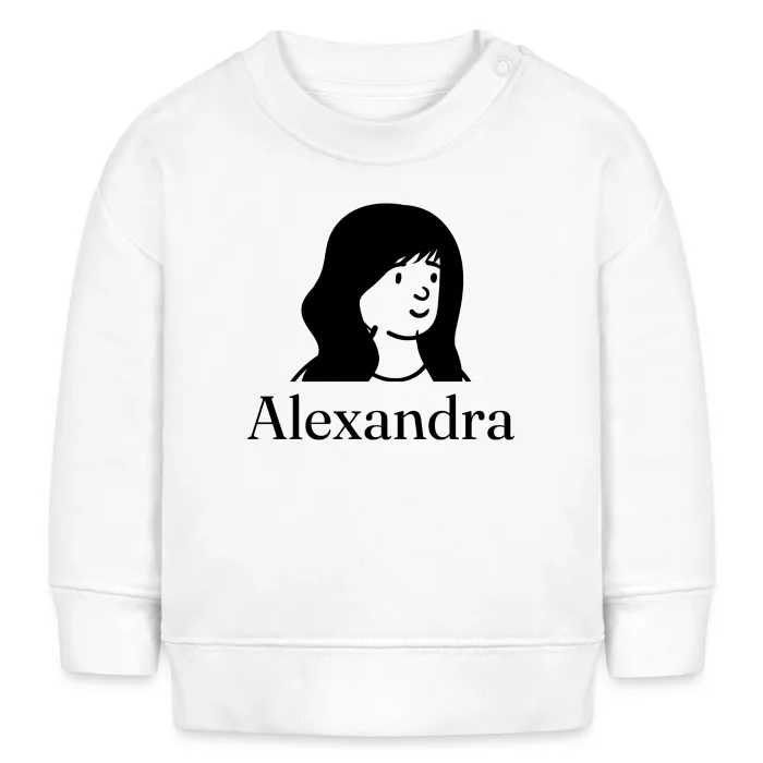 Sweat bébé personnalisé au prénom Alexandra
