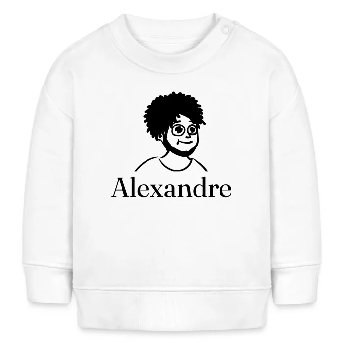 Sweat bébé personnalisé au prénom Alexandre