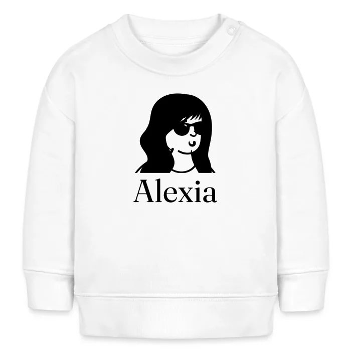 Sweat bébé personnalisé au prénom Alexia