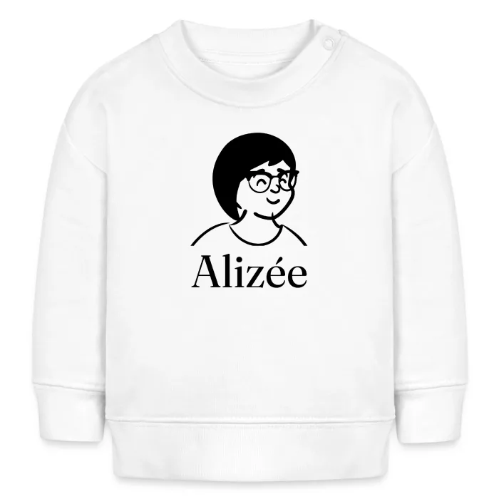 Sweat bébé personnalisé au prénom Alizée