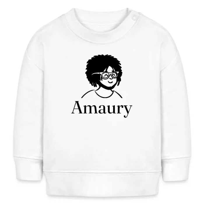 Sweat bébé personnalisé au prénom Amaury