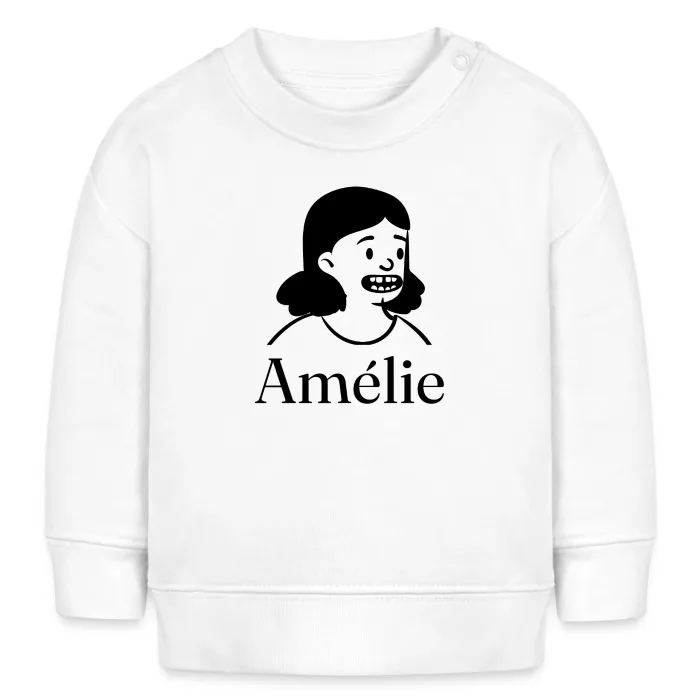 Sweat bébé personnalisé au prénom Amélie