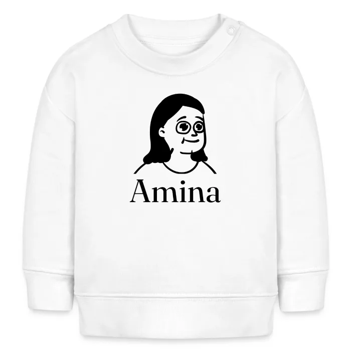 Sweat bébé personnalisé au prénom Amina