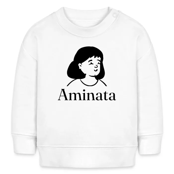 Sweat bébé personnalisé au prénom Aminata