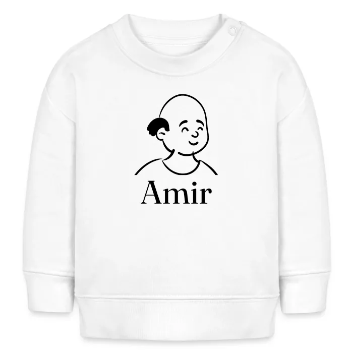 Sweat bébé personnalisé au prénom Amir