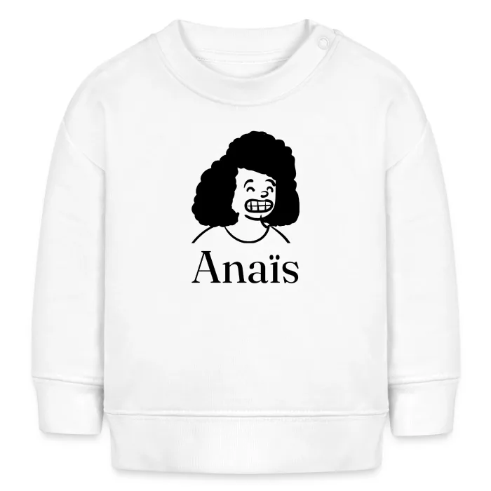 Sweat bébé personnalisé au prénom Anaïs