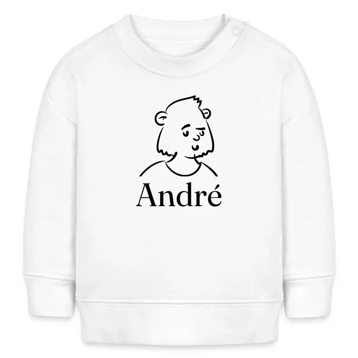 Sweat bébé personnalisé au prénom André
