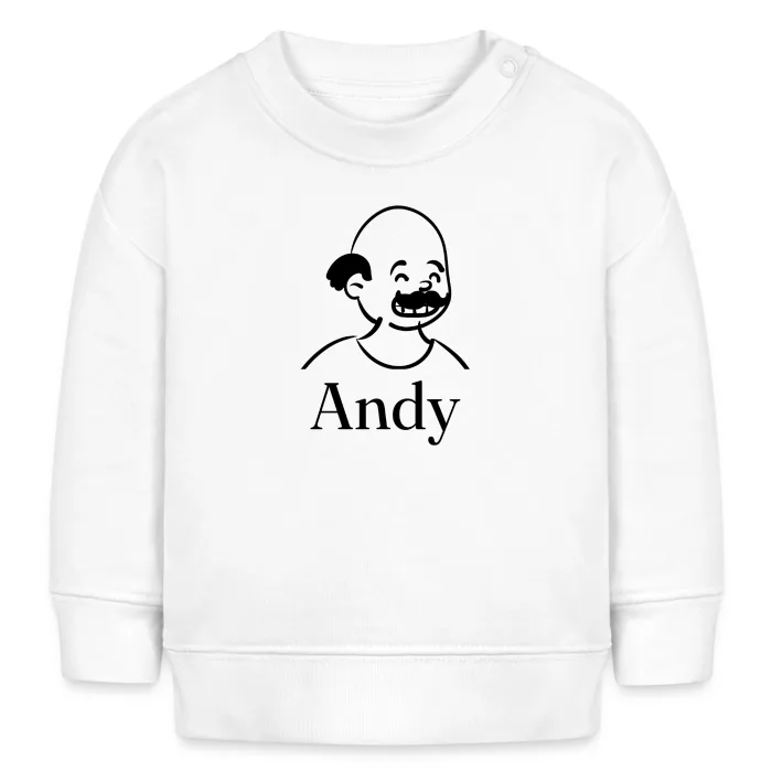 Sweat bébé personnalisé au prénom Andy