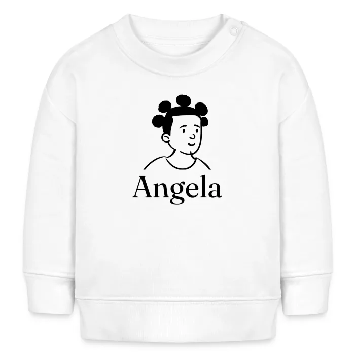 Sweat bébé personnalisé au prénom Angela
