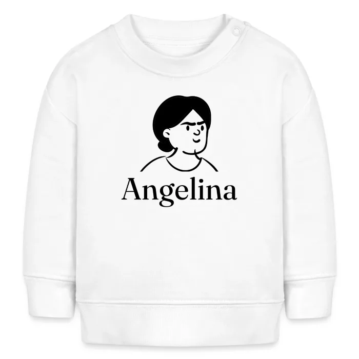 Sweat bébé personnalisé au prénom Angelina