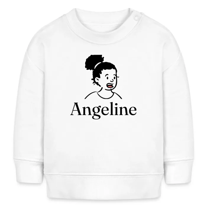 Sweat bébé personnalisé au prénom Angeline