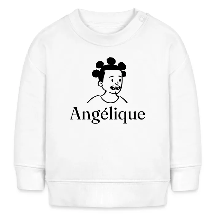 Sweat bébé personnalisé au prénom Angélique