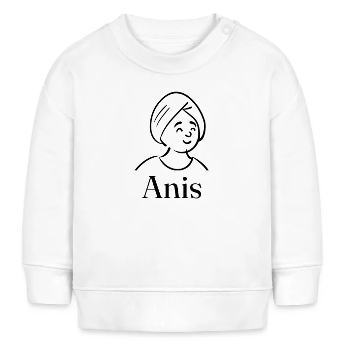 Sweat bébé personnalisé au prénom Anis