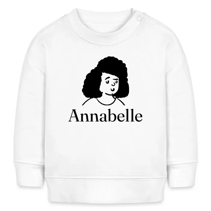 Sweat bébé personnalisé au prénom Annabelle