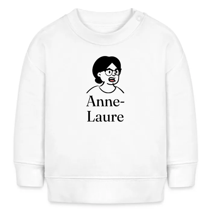Sweat bébé personnalisé au prénom Anne-Laure