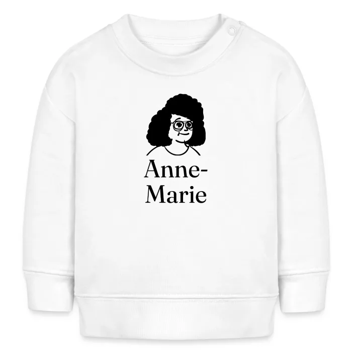 Sweat bébé personnalisé au prénom Anne-Marie