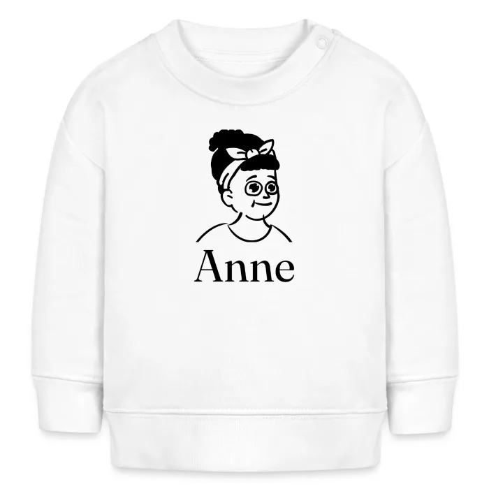 Sweat bébé personnalisé au prénom Anne
