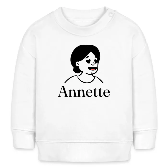 Sweat bébé personnalisé au prénom Annette