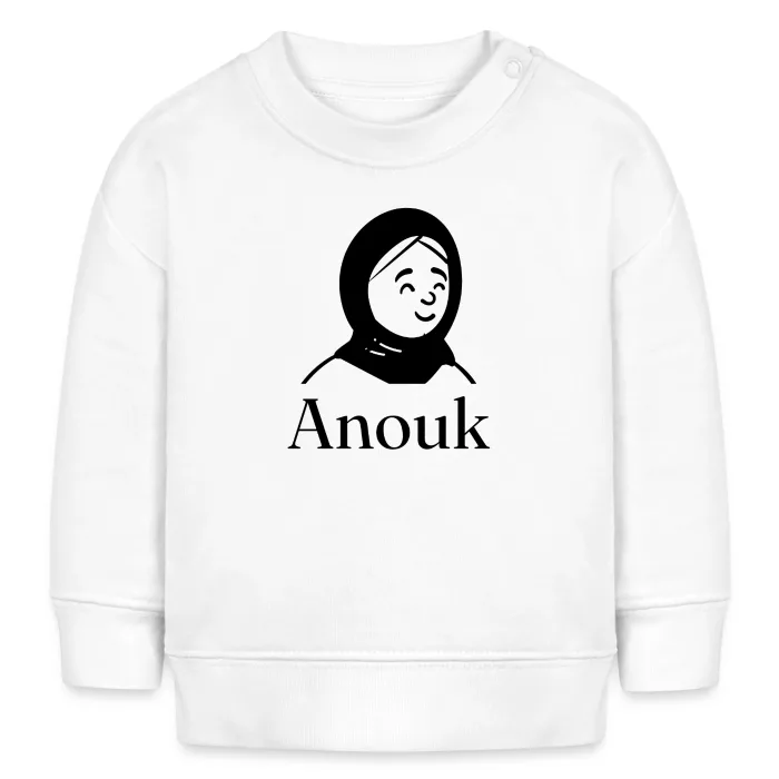 Sweat bébé personnalisé au prénom Anouk
