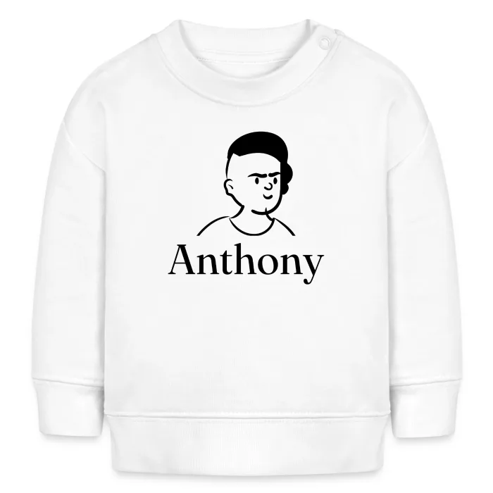 Sweat bébé personnalisé au prénom Anthony