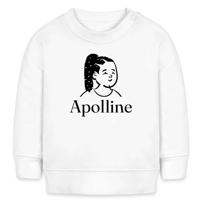 Sweat bébé personnalisé au prénom Apolline