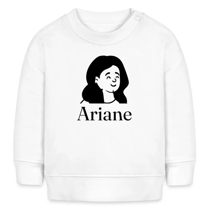 Sweat bébé personnalisé au prénom Ariane