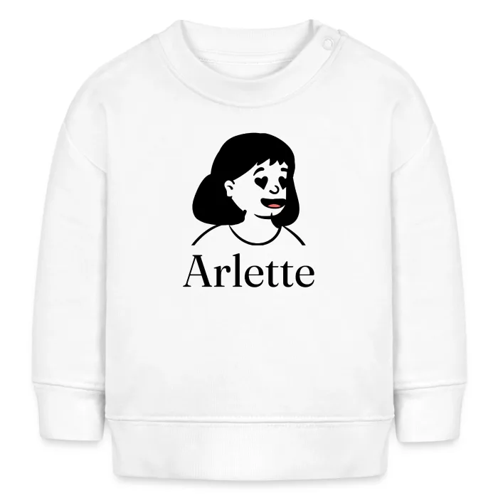 Sweat bébé personnalisé au prénom Arlette