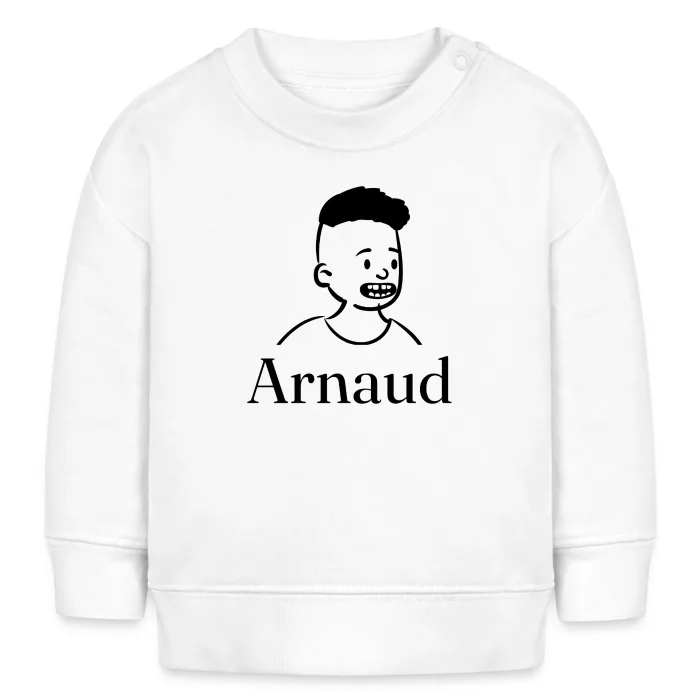 Sweat bébé personnalisé au prénom Arnaud