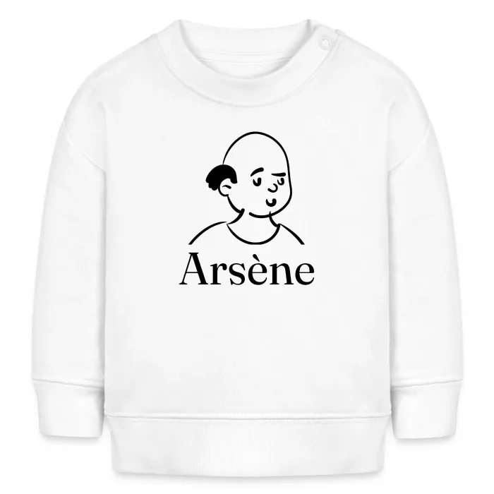 Sweat bébé personnalisé au prénom Arsène