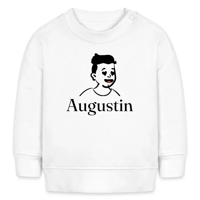 Sweat bébé personnalisé au prénom Augustin