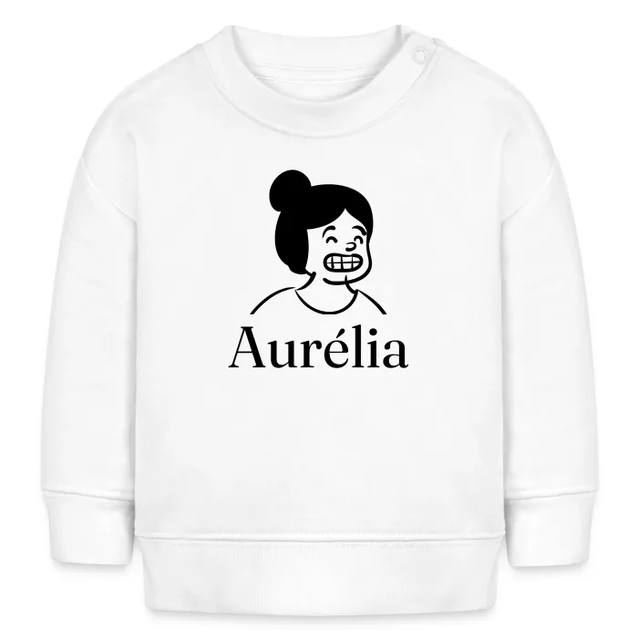 Sweat bébé personnalisé au prénom Aurélia