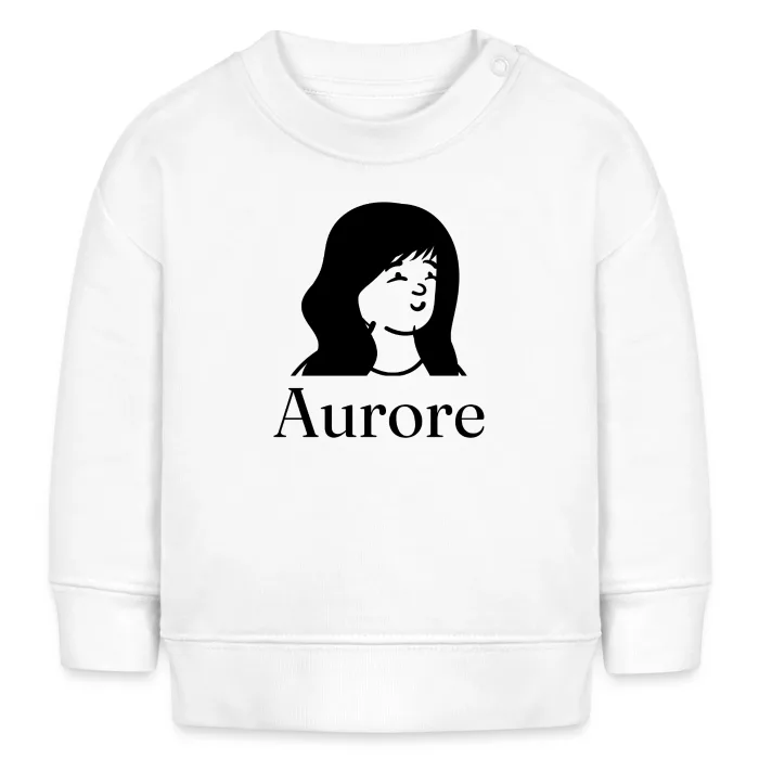 Sweat bébé personnalisé au prénom Aurore