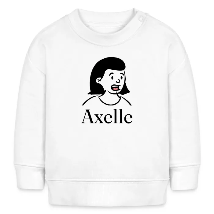 Sweat bébé personnalisé au prénom Axelle