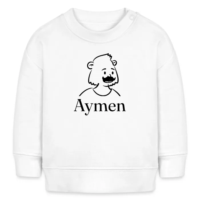 Sweat bébé personnalisé au prénom Aymen