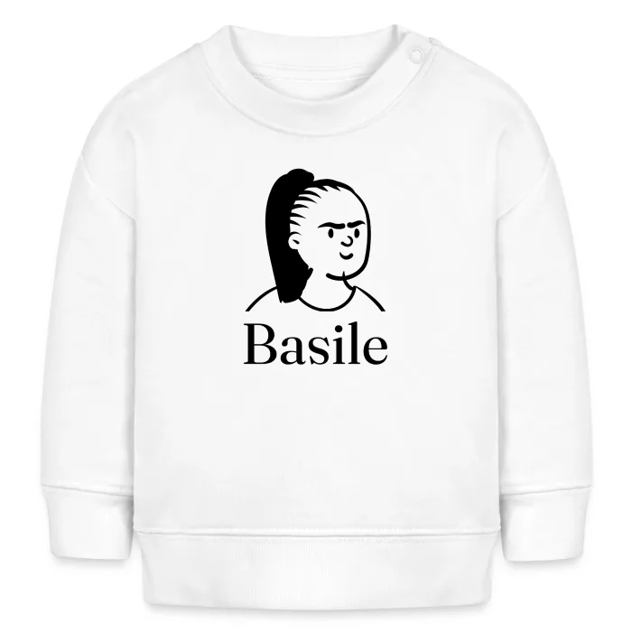 Sweat bébé personnalisé au prénom Basile