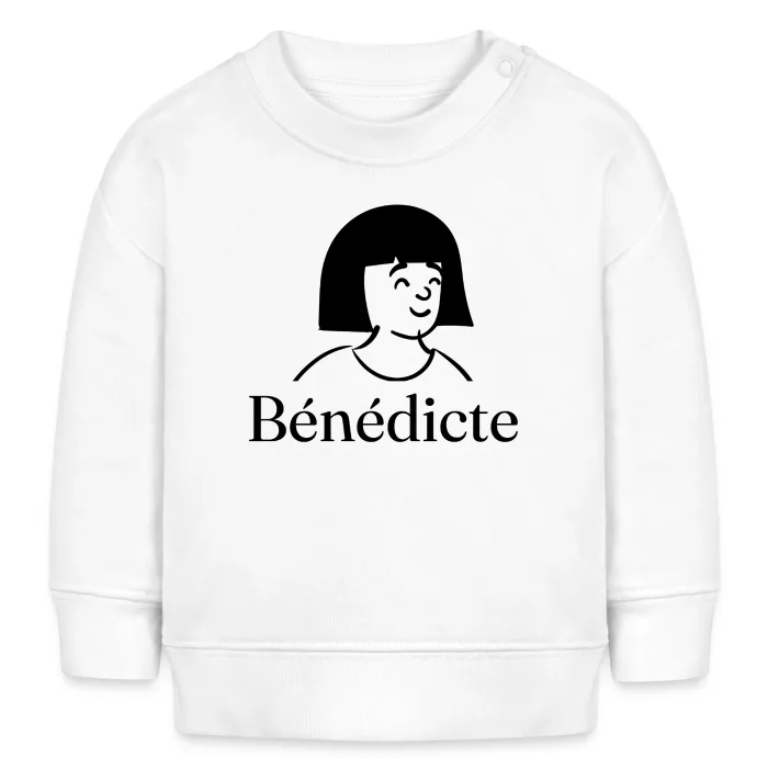 Sweat bébé personnalisé au prénom Bénédicte