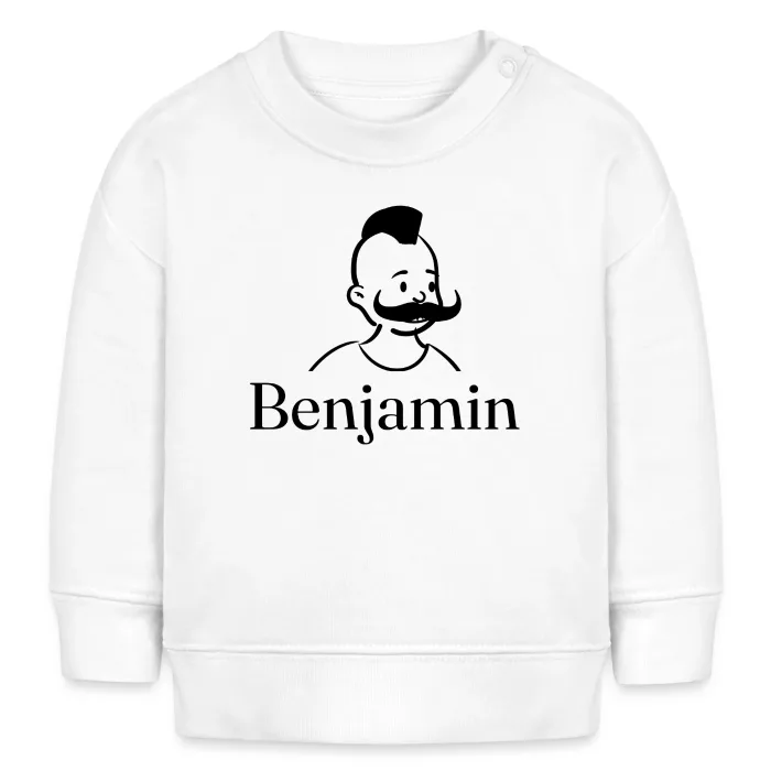 Sweat bébé personnalisé au prénom Benjamin