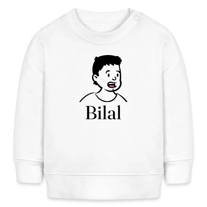 Sweat bébé personnalisé au prénom Bilal