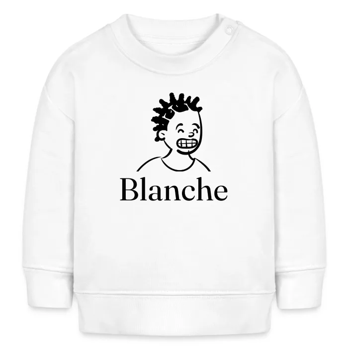Sweat bébé personnalisé au prénom Blanche