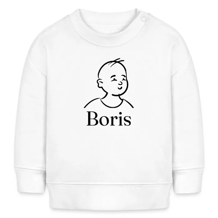 Sweat bébé personnalisé au prénom Boris