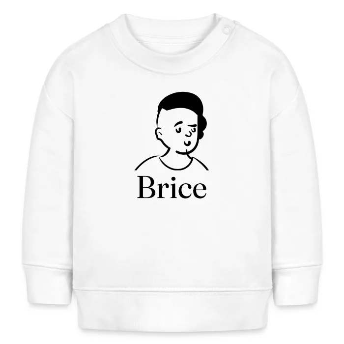 Sweat bébé personnalisé au prénom Brice
