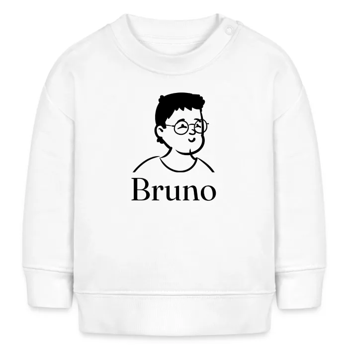 Sweat bébé personnalisé au prénom Bruno