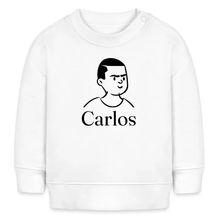 Sweat bébé personnalisé au prénom Carlos