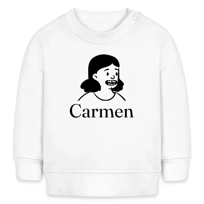 Sweat bébé personnalisé au prénom Carmen