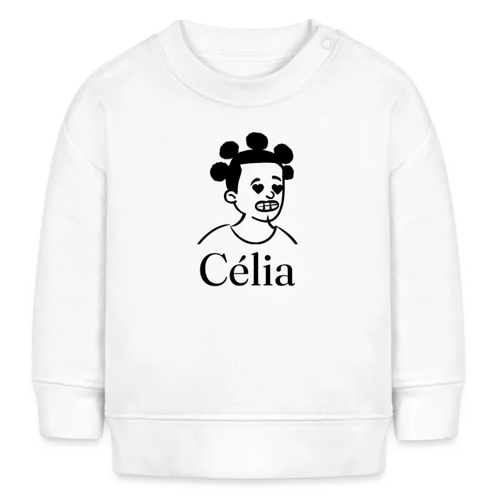 Sweat bébé personnalisé au prénom Célia