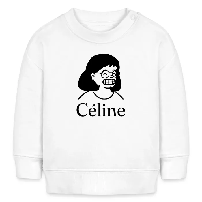 Sweat bébé personnalisé au prénom Céline