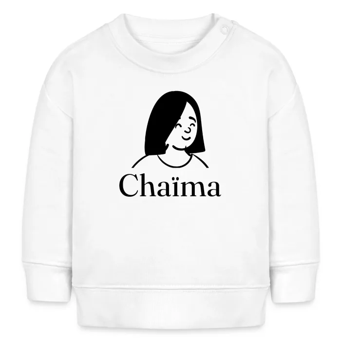 Sweat bébé personnalisé au prénom Chaïma
