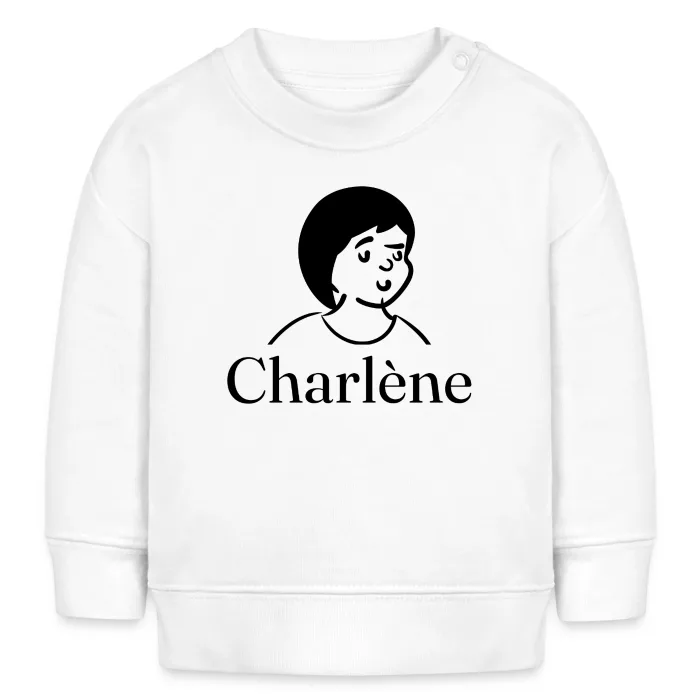 Sweat bébé personnalisé au prénom Charlène