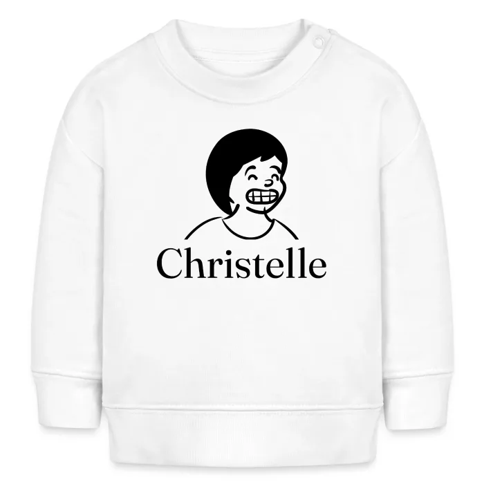 Sweat bébé personnalisé au prénom Christelle